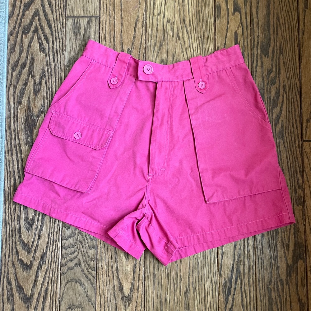 Vintage Safari Depot Rare 80s Pink Khaki Shorts Size 4-6